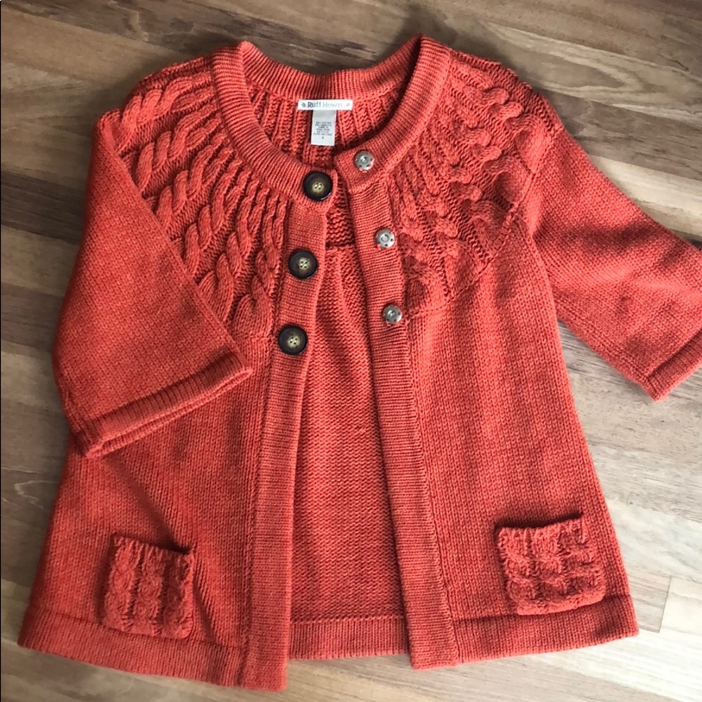 Ruff Hewen orange cardigan